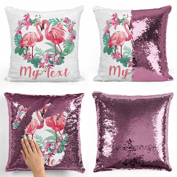 Flamingo shop sequin pillow